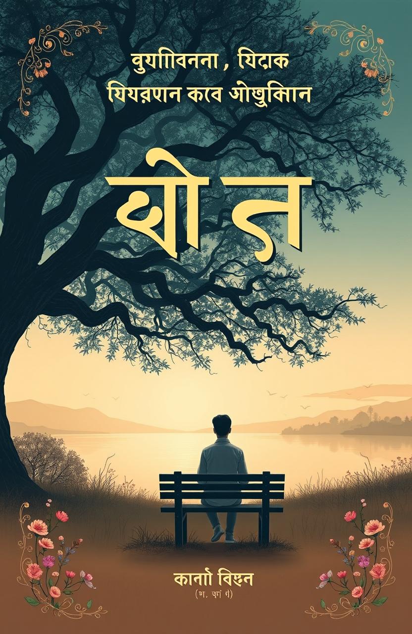 A beautifully illustrated book cover for the Bengali novel titled 'একাকিত্বের ভাবনা' by writer মামুনুর রশিদ রাফাত