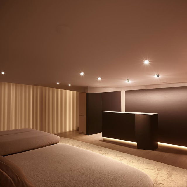 A spacious 13x20 room showcasing a modern design with optimal lighting.