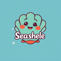 A stylized seashell logo featuring a friendly face