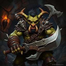 A detailed depiction of a hobgoblin character inspired by the 'Goblin Slayer' series