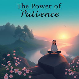 A serene and contemplative artwork that visually encapsulates the theme of 'The Power of Patience' by Rahinatu Hussein