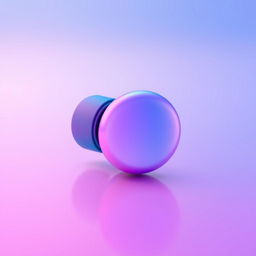 A mini headphone featuring a stunning gradient color scheme that transitions elegantly from blue to pink