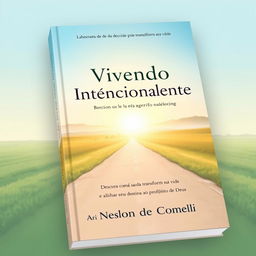 A serene and spiritual book cover featuring a central image of a long, straight road symbolizing an intentional journey extending to the horizon