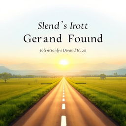 A serene and spiritual book cover featuring a central image of a long straight road symbolizing an intentional journey, extending towards the horizon