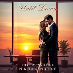 A romantic book cover design for 'Until Dawn' by Nikita Sandrine