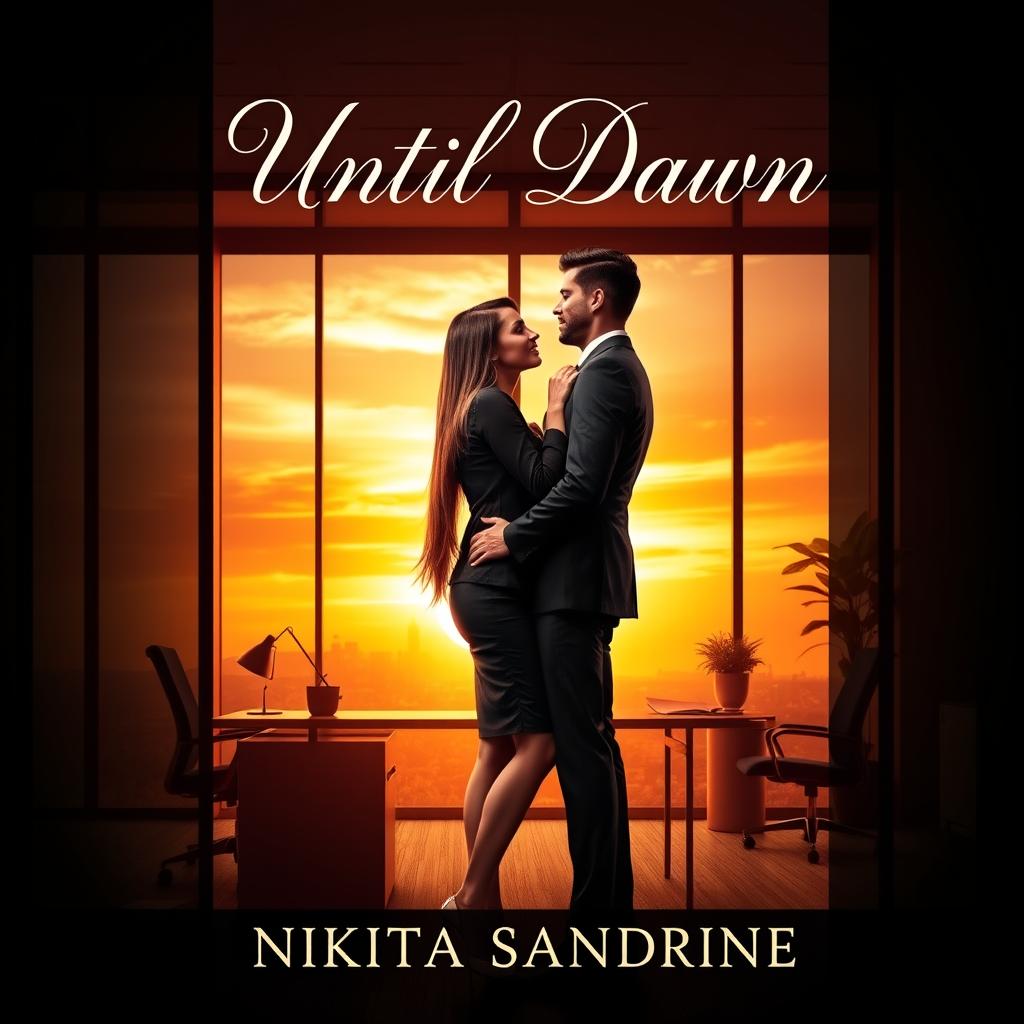 A romantic book cover design for 'Until Dawn' by Nikita Sandrine