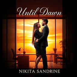 A romantic book cover design for 'Until Dawn' by Nikita Sandrine