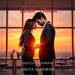 A romantic book cover design for 'Until Dawn' by Nikita Sandrine