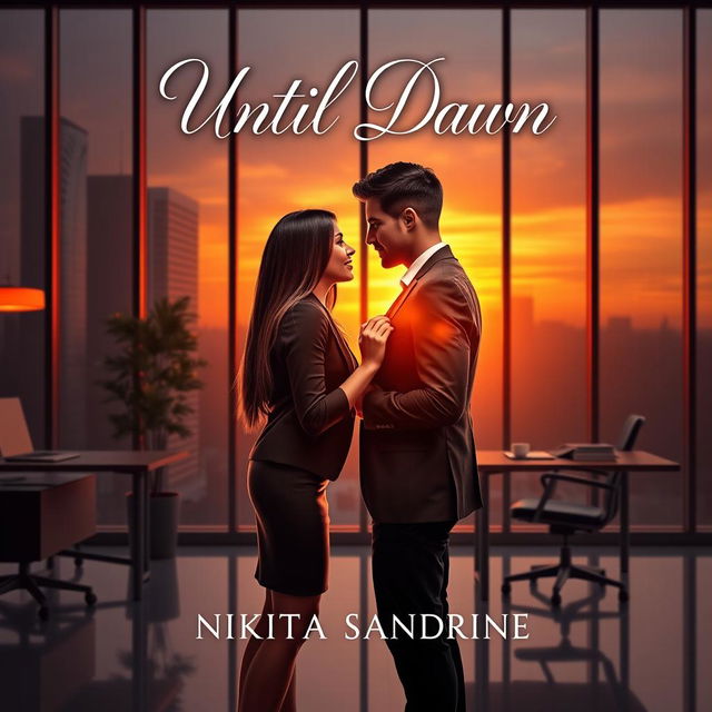 A romantic book cover design for 'Until Dawn' by Nikita Sandrine