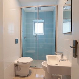 A compact shower room measuring 2