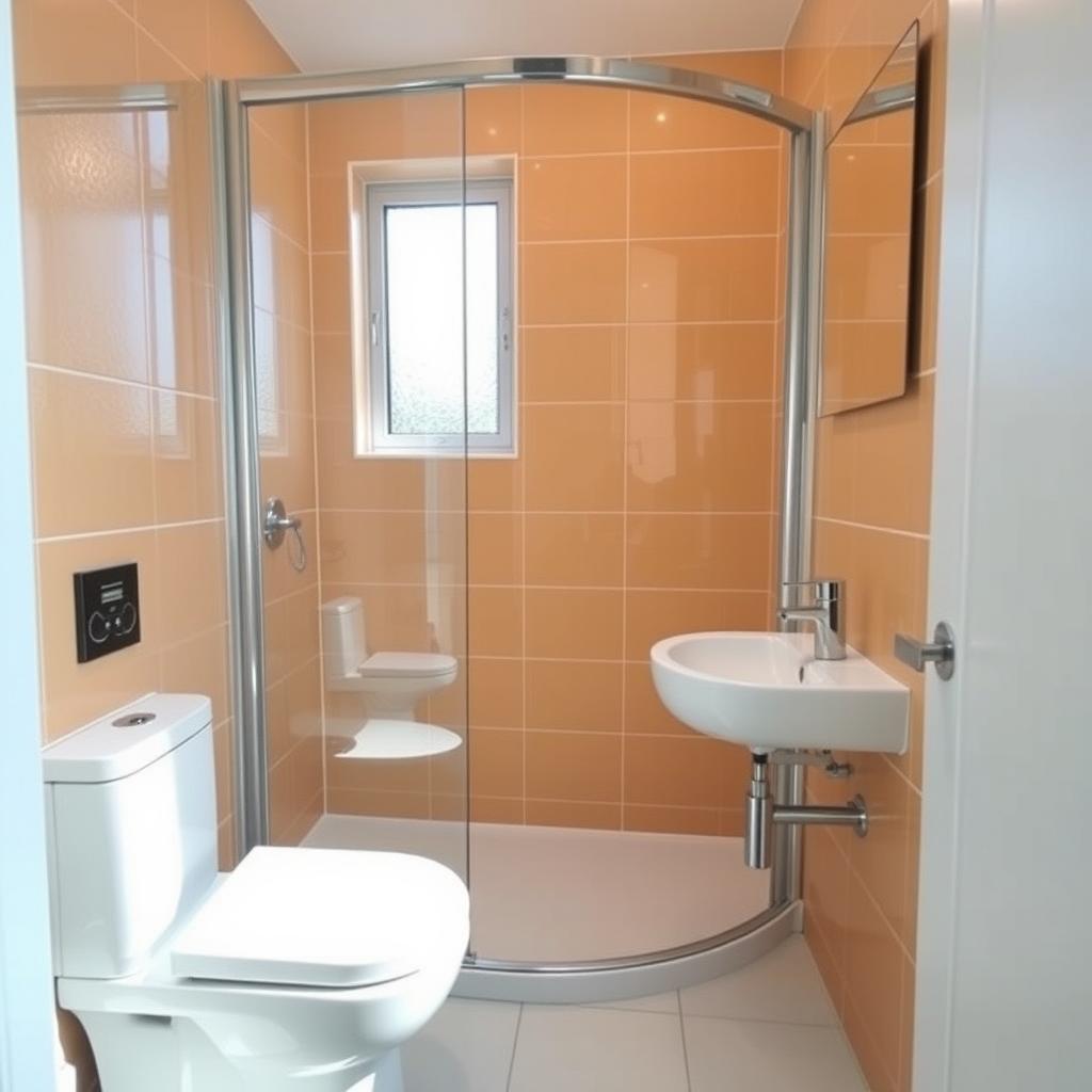 A compact shower room measuring 2