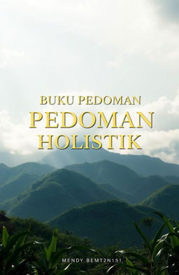 A beautifully designed cover page for a guidebook titled 'BUKU PEDOMAN PT CAHAYA NUSANTARA HOLISTIK'