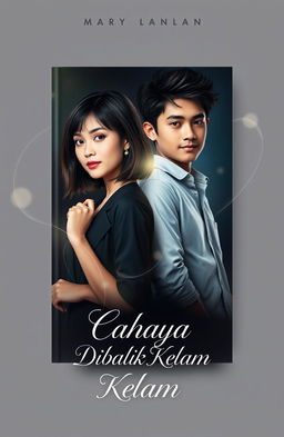 A captivating book cover design for a novel titled 'Cahaya Dibalik Kelam'