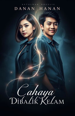 A captivating book cover design for a novel titled 'Cahaya Dibalik Kelam'