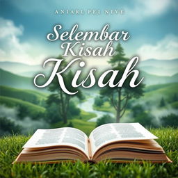 An intriguing novel cover for 'Selembar Kisah', featuring a whimsical and enchanting design that draws in the reader