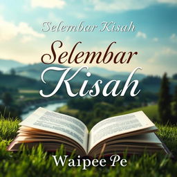 An intriguing novel cover for 'Selembar Kisah', featuring a whimsical and enchanting design that draws in the reader