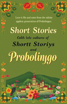 A beautiful and intricate cover design for a collection of short stories from the golden generation of Probolinggo