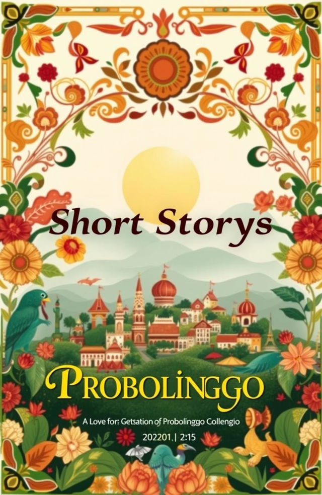 A beautiful and intricate cover design for a collection of short stories from the golden generation of Probolinggo