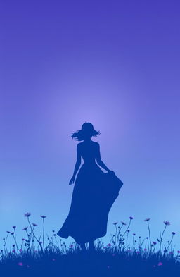 A captivating and simple background featuring a soft gradient from blue to purple that evokes a serene atmosphere