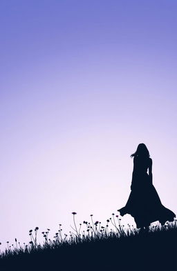 A captivating and simple background featuring a soft gradient from blue to purple that evokes a serene atmosphere