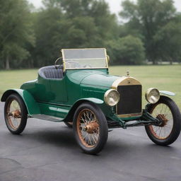 A creative interpretation of a NASCAR car from the 1910s, predating the establishment of NASCAR. The car would essentially be a modified 1910s automobile, showcasing wide, arching fenders, tall, skinny tires, a rudimentary roll-cage, and an open engine bay