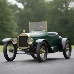 A creative interpretation of a NASCAR car from the 1910s, predating the establishment of NASCAR. The car would essentially be a modified 1910s automobile, showcasing wide, arching fenders, tall, skinny tires, a rudimentary roll-cage, and an open engine bay