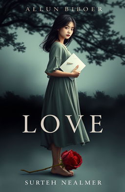 The novel cover features a profound melancholic atmosphere, capturing the essence of unrequited love