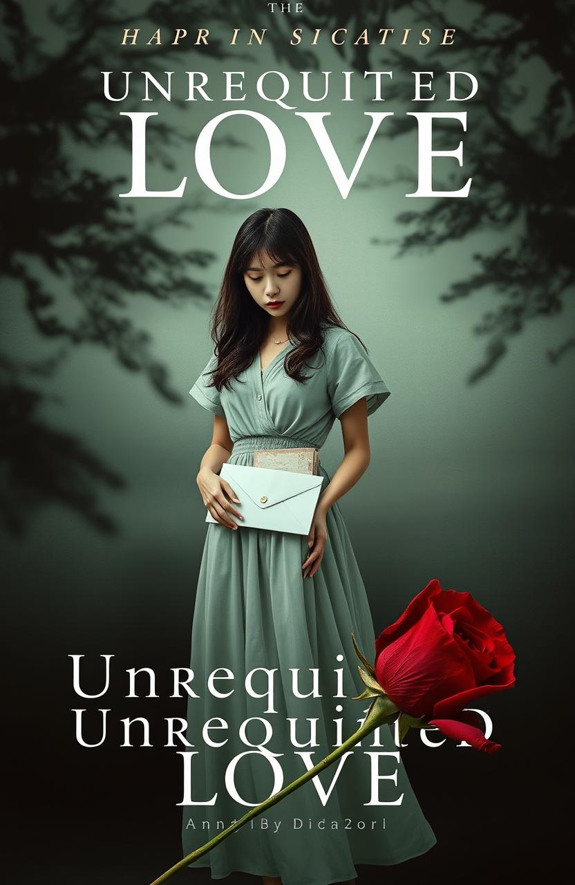 The novel cover features a profound melancholic atmosphere, capturing the essence of unrequited love