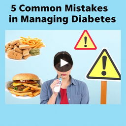 A thumbnail for a video titled '5 Common Mistakes in Managing Diabetes'