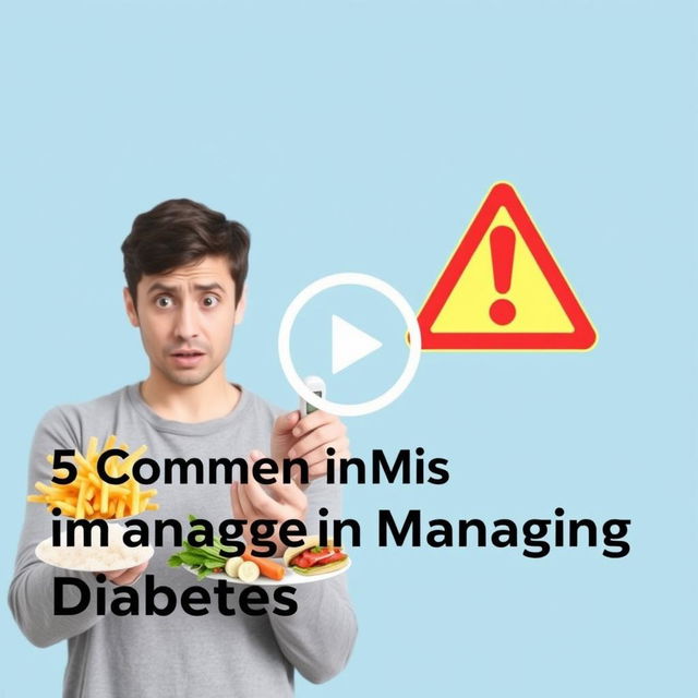 A thumbnail for a video titled '5 Common Mistakes in Managing Diabetes'