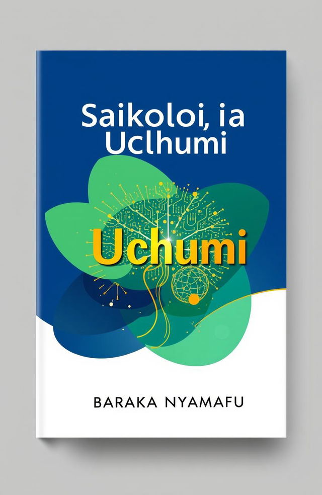 Create a book cover design for a novel titled 'Saikolojia ya Uchumi' by Baraka Nyamafu