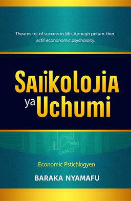 Create a book cover design for a novel titled 'Saikolojia ya Uchumi' by Baraka Nyamafu