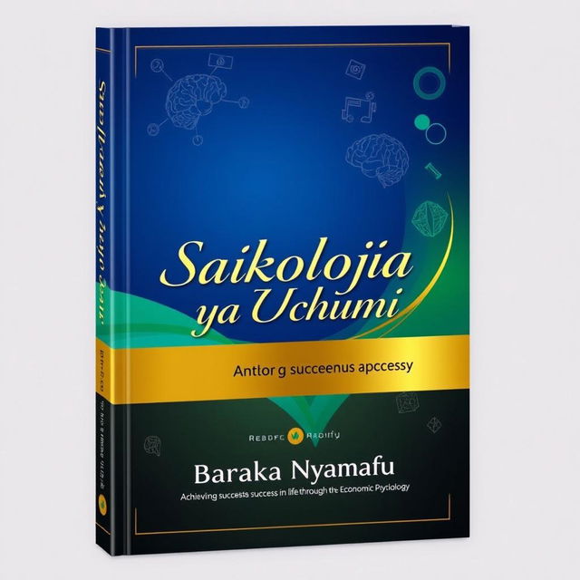 A captivating book cover for 'Saikolojia ya Uchumi' by Baraka Nyamafu