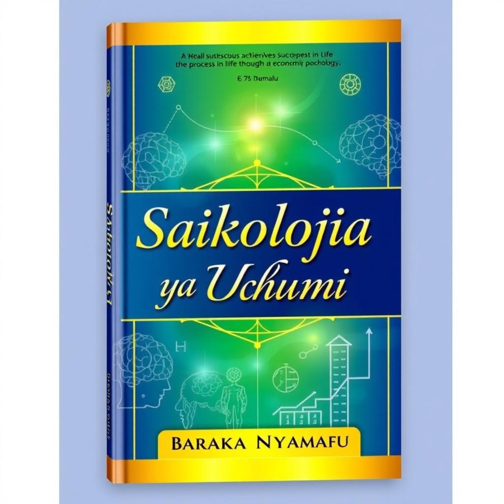 A captivating book cover for 'Saikolojia ya Uchumi' by Baraka Nyamafu