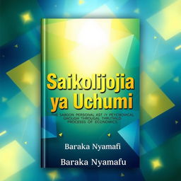 A book cover design for a book titled 'Saikolojia ya Uchumi' by Baraka Nyamafu, featuring a modern and engaging aesthetic