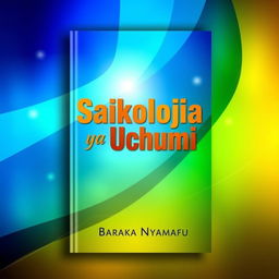 A book cover design for a book titled 'Saikolojia ya Uchumi' by Baraka Nyamafu, featuring a modern and engaging aesthetic