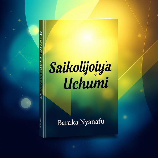 A book cover design for a book titled 'Saikolojia ya Uchumi' by Baraka Nyamafu, featuring a modern and engaging aesthetic