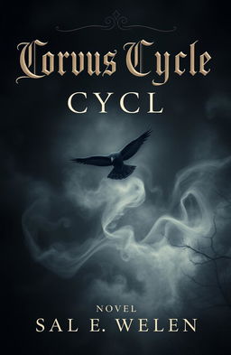 A novel cover titled 'Corvus Cycle' featuring a dark and atmospheric scene
