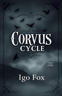 An intricate cover design for the online novel titled 'Corvus Cycle'