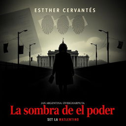 A poster for 'La sombra del poder' set in Argentina during the 1930s-1940s, combining graphics with at least one photograph