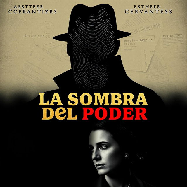 A poster for 'La sombra del poder' set in 1930-1940 Argentina, in a graphic and detective style