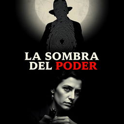 A poster for 'La sombra del poder' set in 1930-1940 Argentina, in a graphic and detective style