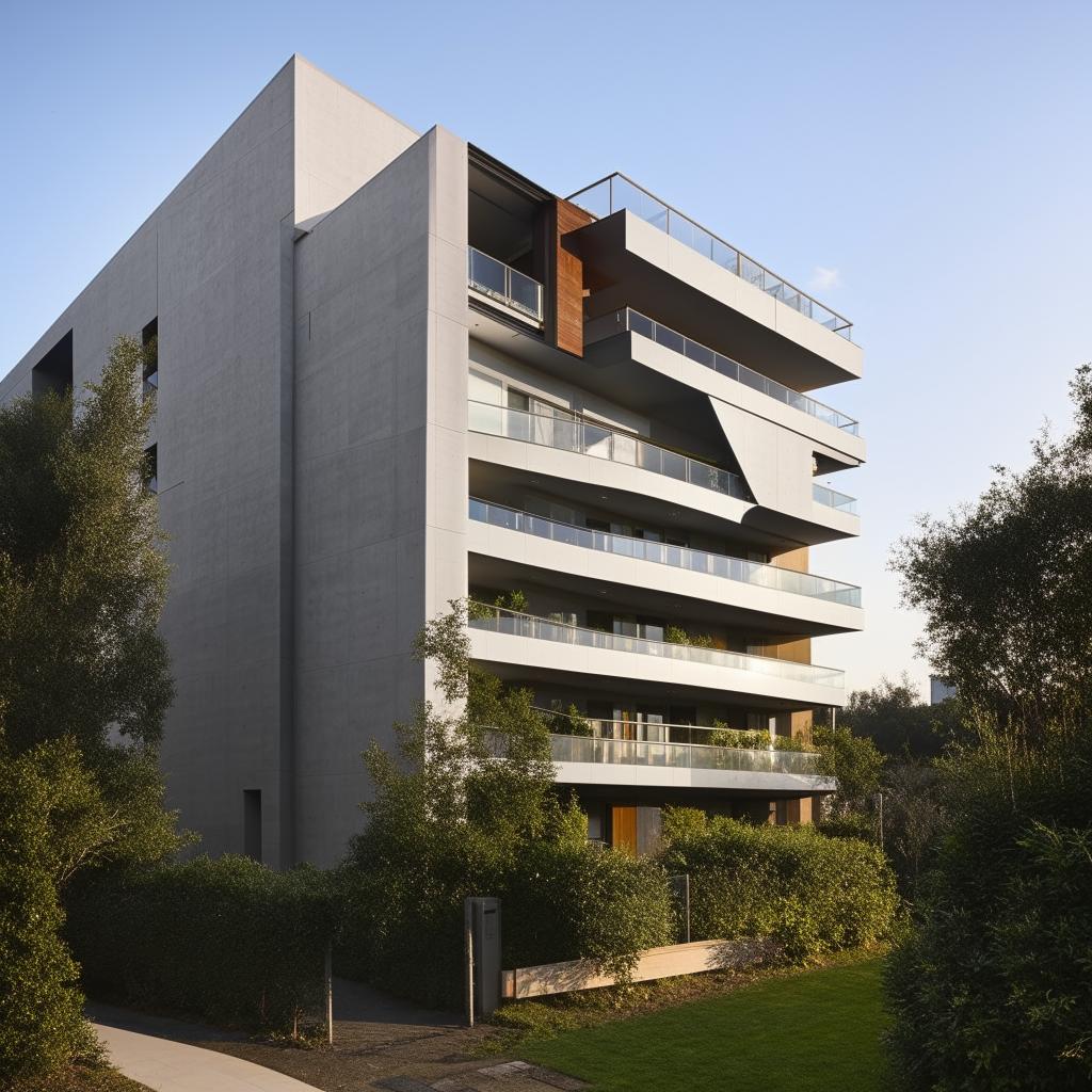 A south-facing rental apartment building with an impressive and modern architectural elevation