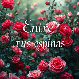 Cover design featuring the title 'Entre tus espinas' prominently displayed in an elegant, artistic font