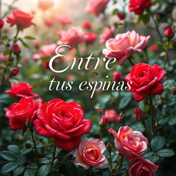 Cover design featuring the title 'Entre tus espinas' prominently displayed in an elegant, artistic font