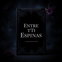 A captivating book cover design featuring the title 'Entre Tus Espinas' prominently displayed in bold, elegant typography at the center