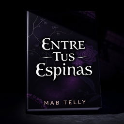 A captivating book cover design featuring the title 'Entre Tus Espinas' prominently displayed in bold, artistic typography at the center
