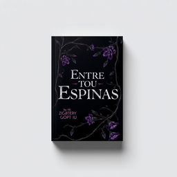 A captivating book cover design featuring the title 'Entre Tus Espinas' prominently displayed in bold, artistic typography at the center