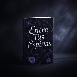 A captivating book cover design featuring the title 'Entre Tus Espinas' prominently displayed in bold, artistic typography at the center