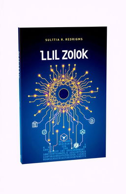 A modern book cover design featuring a striking blue background